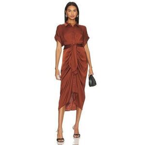 Steve Madden Tori Midi Dress in Cinnamon-NWT